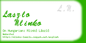 laszlo mlinko business card