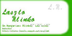 laszlo mlinko business card